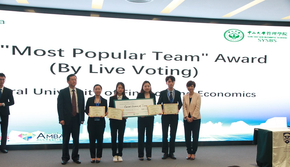 Most Popular Team Award went to Central University of Finance and Economics.