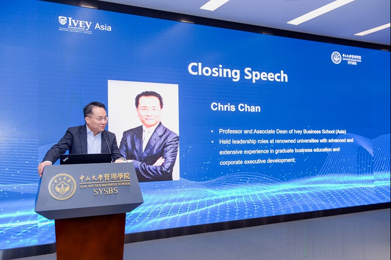 Chris Chan doing his closing speech